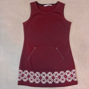 ATHLETA Hot When You're Not Women’s Tunic Dress Size Small Sleeveless Cranberry